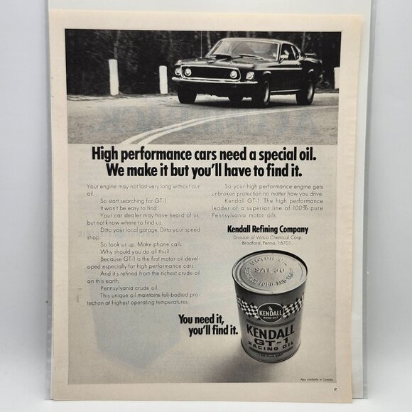1970s Vintage Kendall Motor Oil GE Appliances LIFE Magazine Print Ad Page - Picture 1 of 2